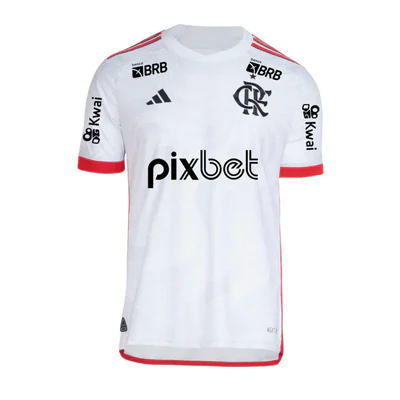 Camisa CR Flamengo c/ Patrocínios ll 2024/25 Branca - Versão Jogador