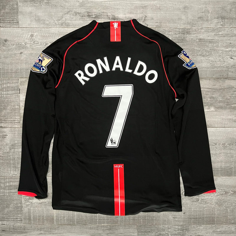 Camisa Retrô Manchester United Manga Longa 2007/08 Third