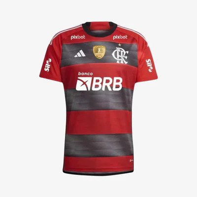 Camisa CR Flamengo c/ Patrocínios l 2023/24 Rubro-Negra - Modelo Torcedor