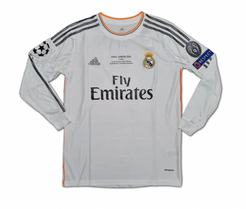 Camisa Retrô Real Madrid Manga Longa 2013/14 Home