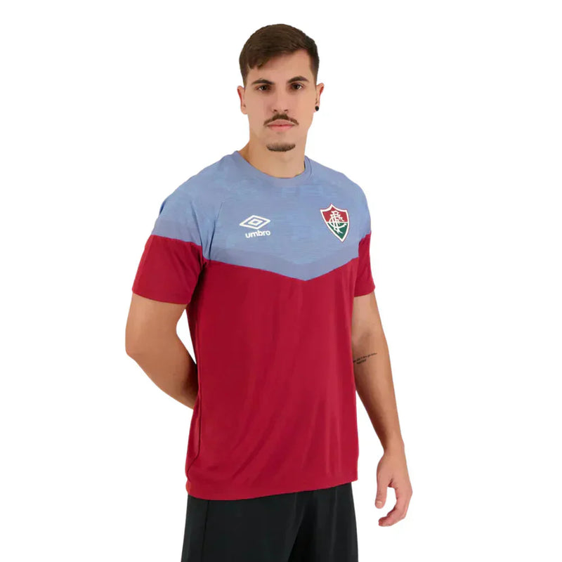 Camisa Fluminense Treino 2023/24 Azul e Vinho - Modelo Torcedor