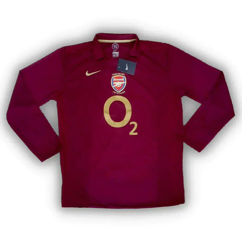 Camisa Retrô Arsenal Manga Longa 2005/06 Home