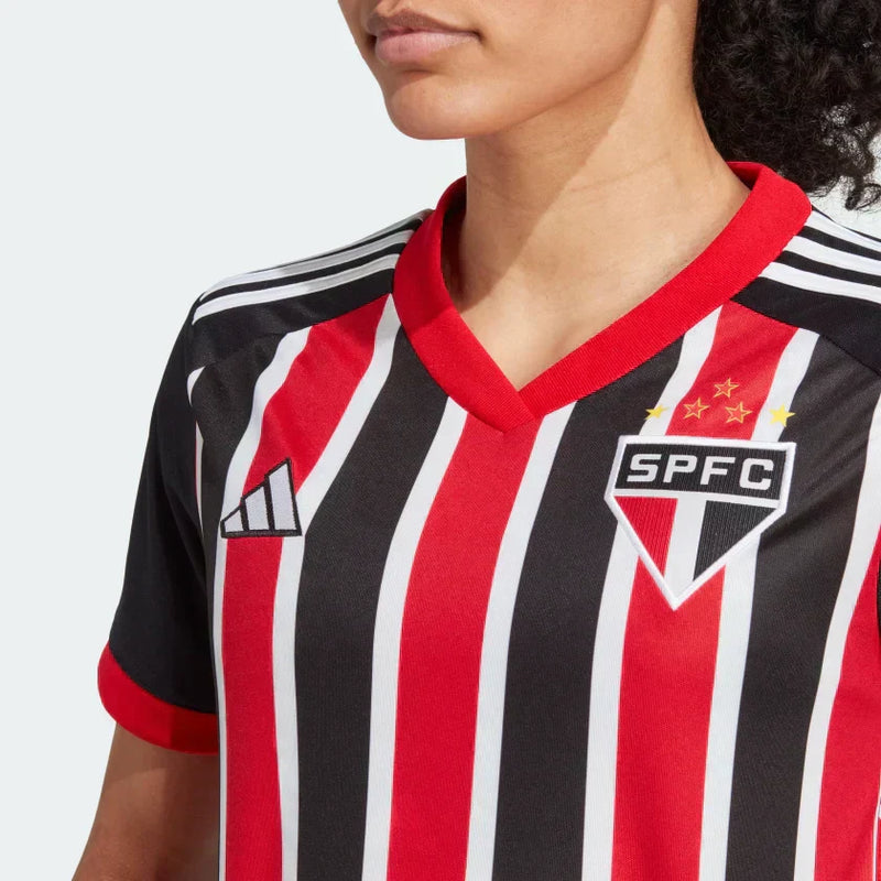 Camisa Feminina São Paulo ll 2023/24 Tricolor - Modelo Baby Look