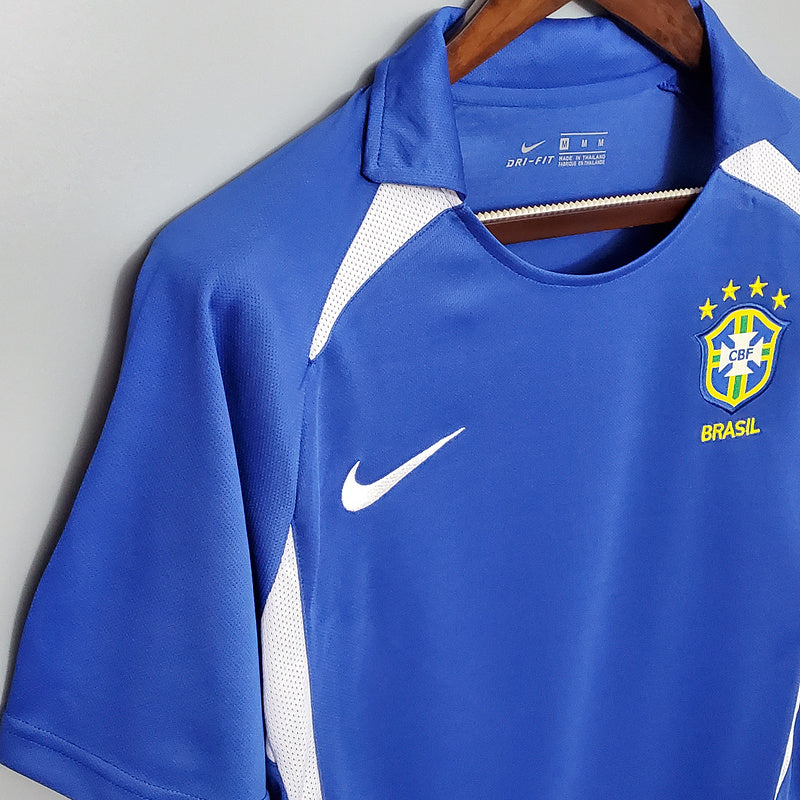 Camisa Retrô Seleção Brasil 2002 Away