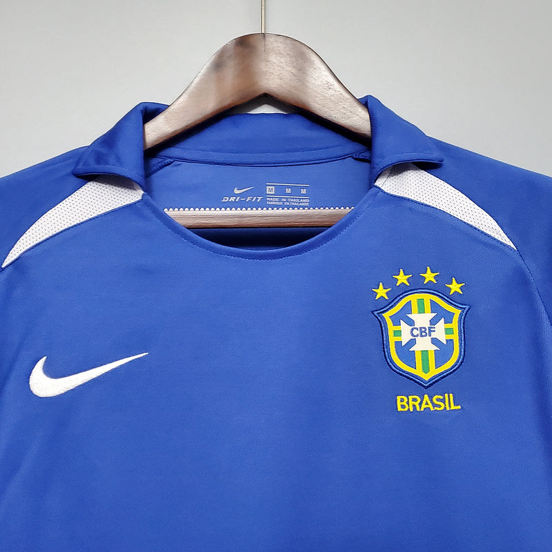 Camisa Retrô Seleção Brasil 2002 Away