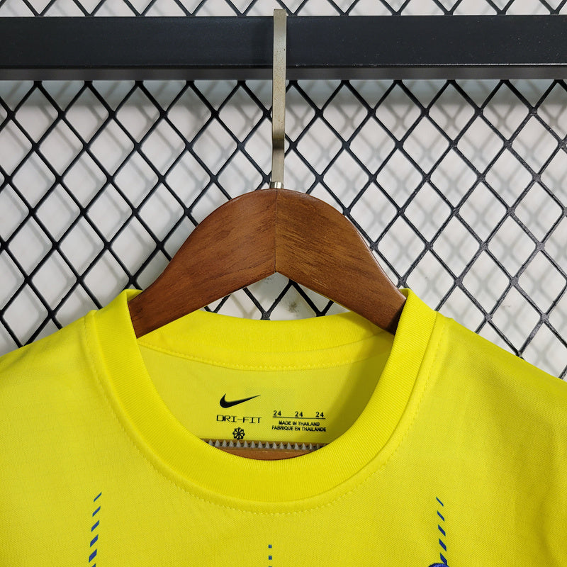 Conjunto Infantil Al Nassr l 2023/24 Amarelo - Modelo Torcedor