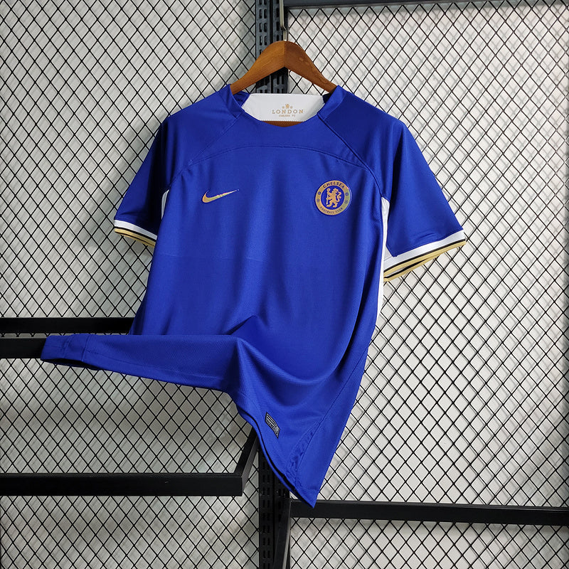 Camisa Chelsea l 2023/24 Azul - Modelo Torcedor