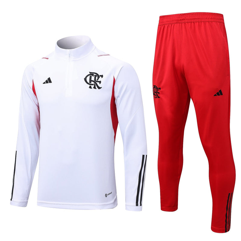 Conjunto de Frio CR Flamengo 2023/24 Branco - Treino