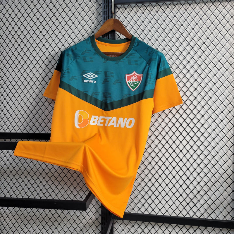 Camisa Fluminense Treino 2023/24 Laranja - Modelo Torcedor