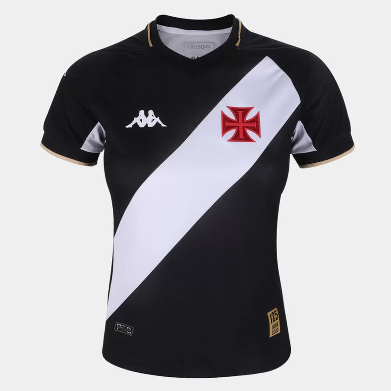 Camisa Feminina Vasco da Gama l 2023/24 Preta - Modelo Baby Look