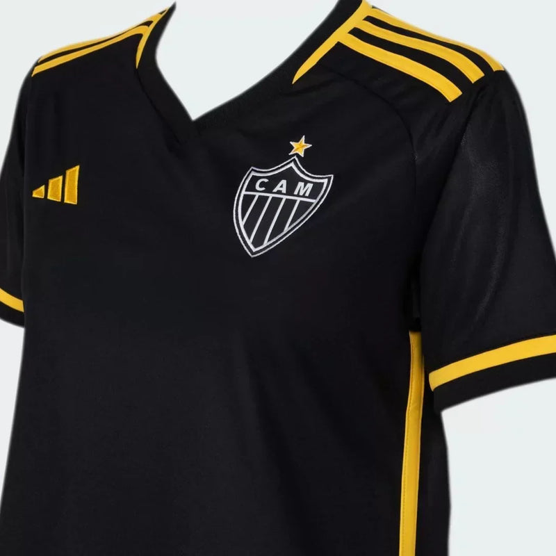 Camisa Feminina Atlético Mineiro lll 2023/24 Preta - Feminina Baby Look