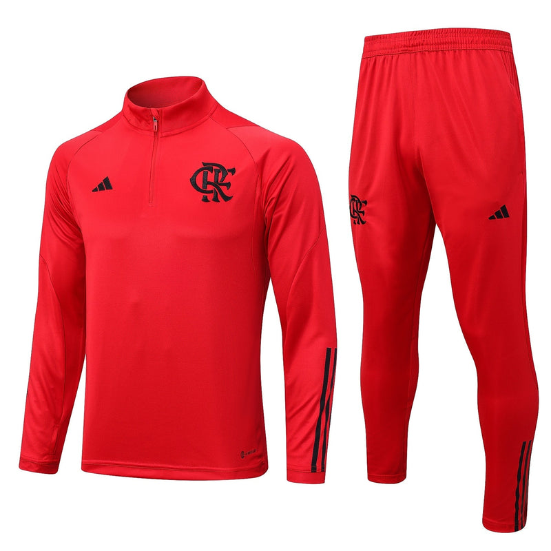 Conjunto de Frio CR Flamengo 2023/24 Vermelho - Treino