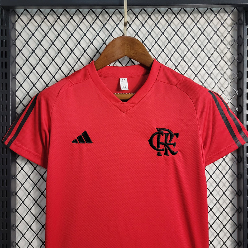 Conjunto Infantil CR Flamengo Treino 2023/24 Vermelho - Modelo Torcedor