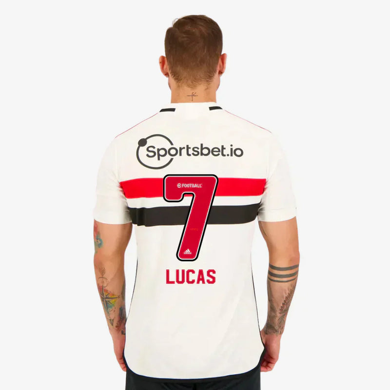 Camisa São Paulo l 2023/24 Branca - Lucas N7