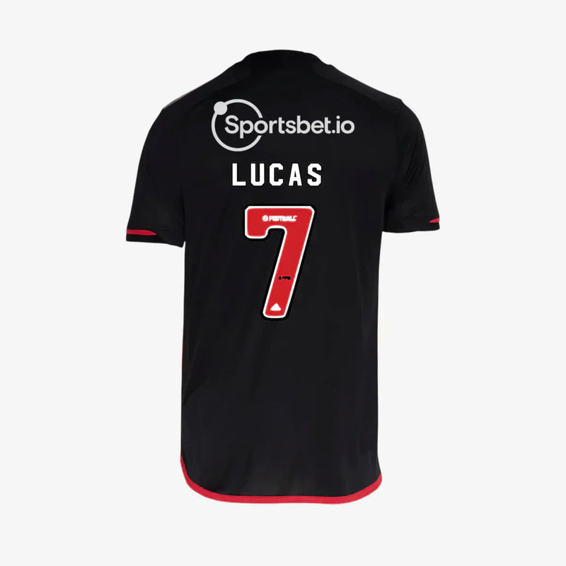 Camisa São Paulo lll 2023/24 Preta - Lucas N7