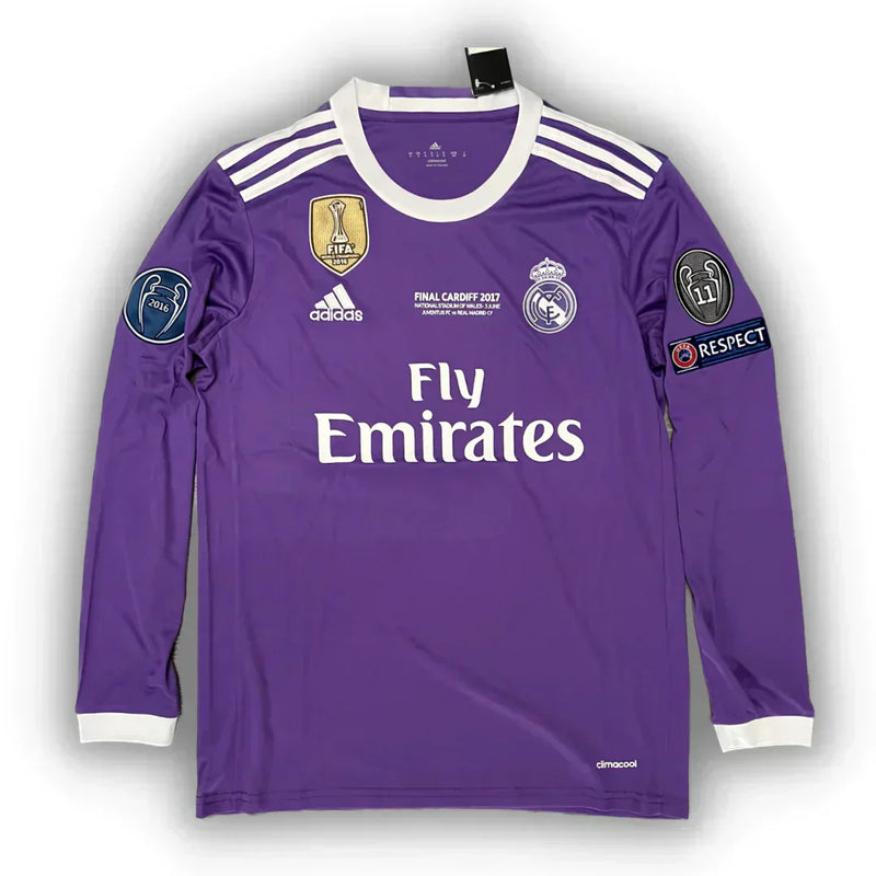 Camisa Retrô Real Madrid Manga Longa 2016/17 Away