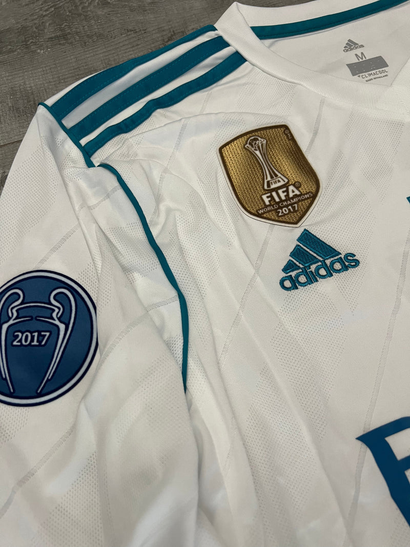 Camisa Retrô Real Madrid Manga Longa 2017/18 Home