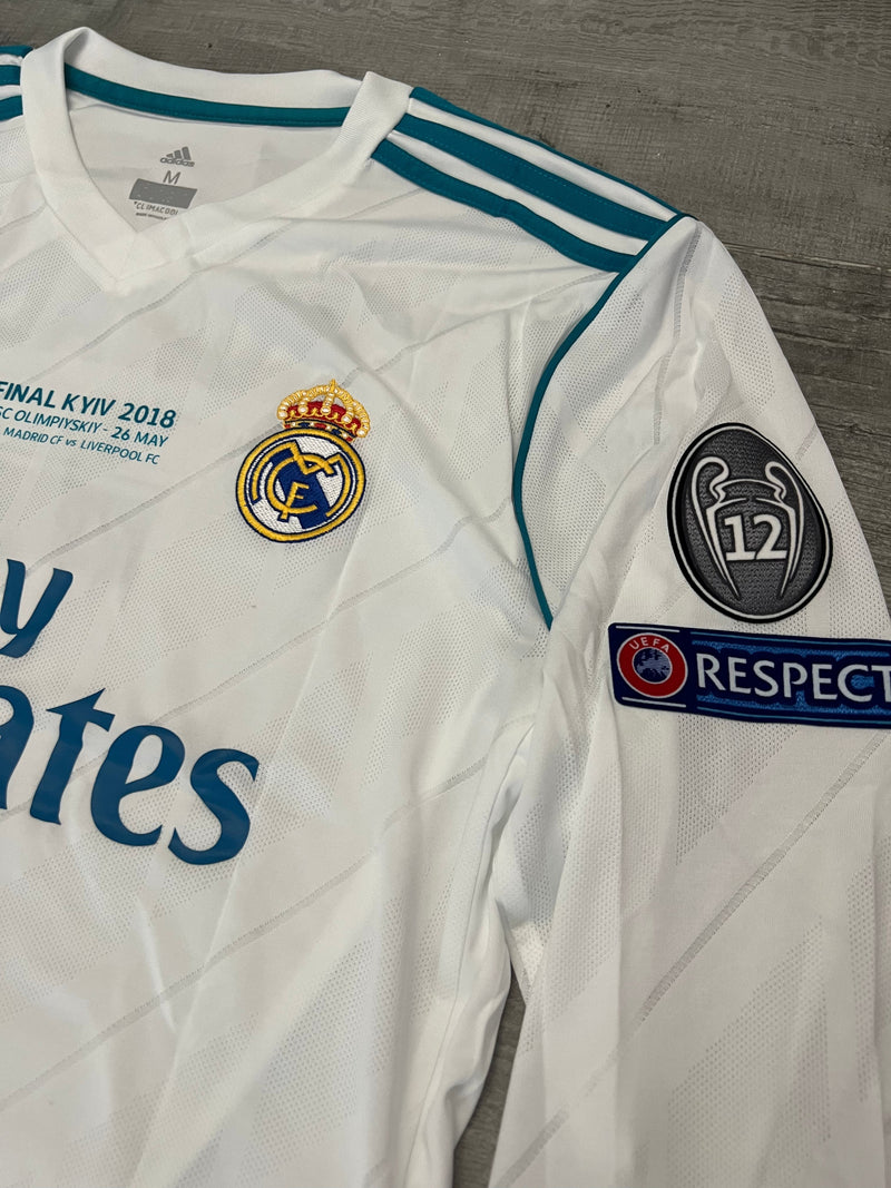 Camisa Retrô Real Madrid Manga Longa 2017/18 Home