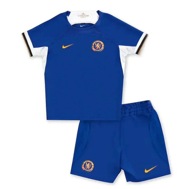 Conjunto Infantil Chelsea l 2023/24 Azul - Modelo Torcedor