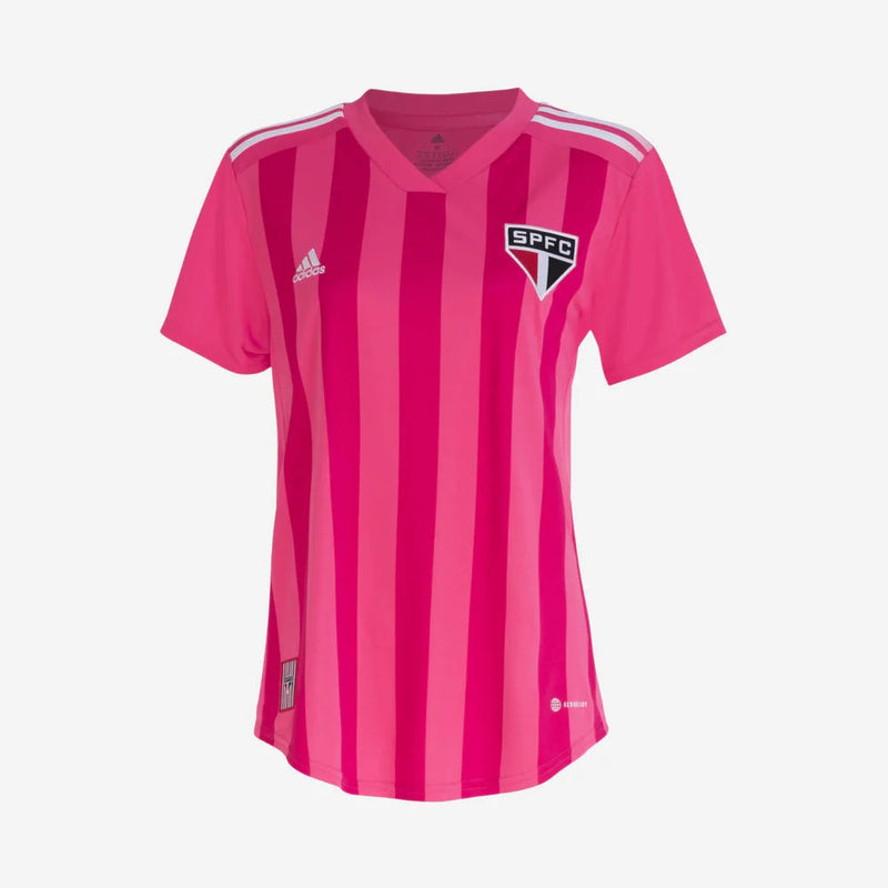 Camisa Feminina São Paulo 2023/24 Rosa - Modelo Baby Look