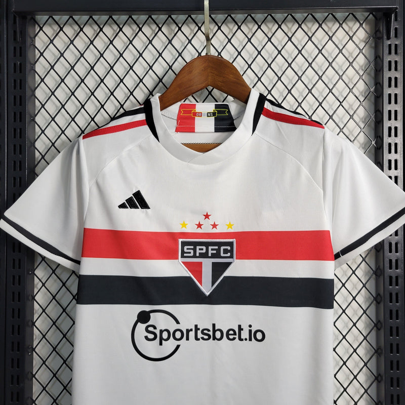 Conjunto Infantil São Paulo l 2023/24 Branco - Modelo Torcedor