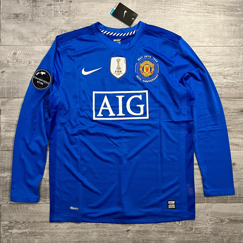 Camisa Retrô Manchester United Manga Longa 2008/09 Third